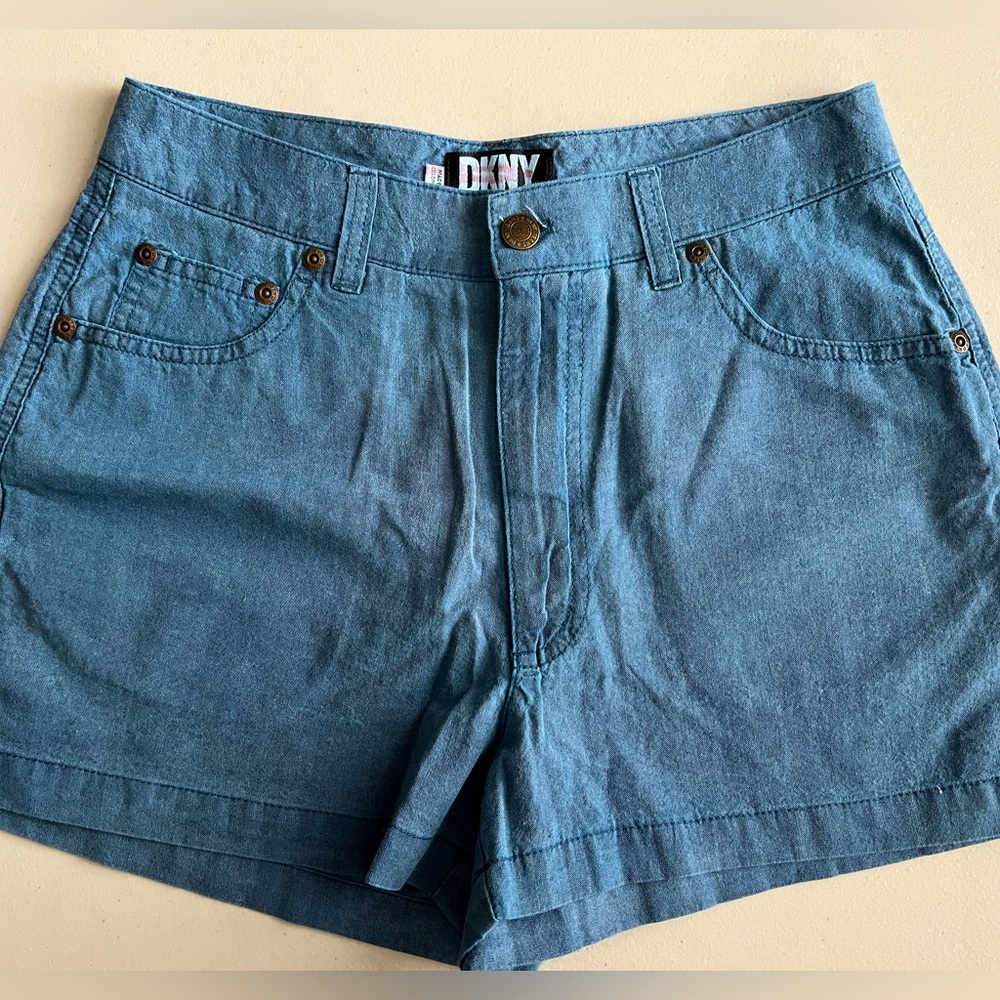 💙👖DKNY Denim Blue Cotton Shorts NEW🩳